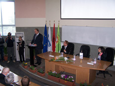 Ambassador of the OSCE Presence to Albania Eugen Wollfarth Open Lecture with Students of the University of Elbasan, Uniel