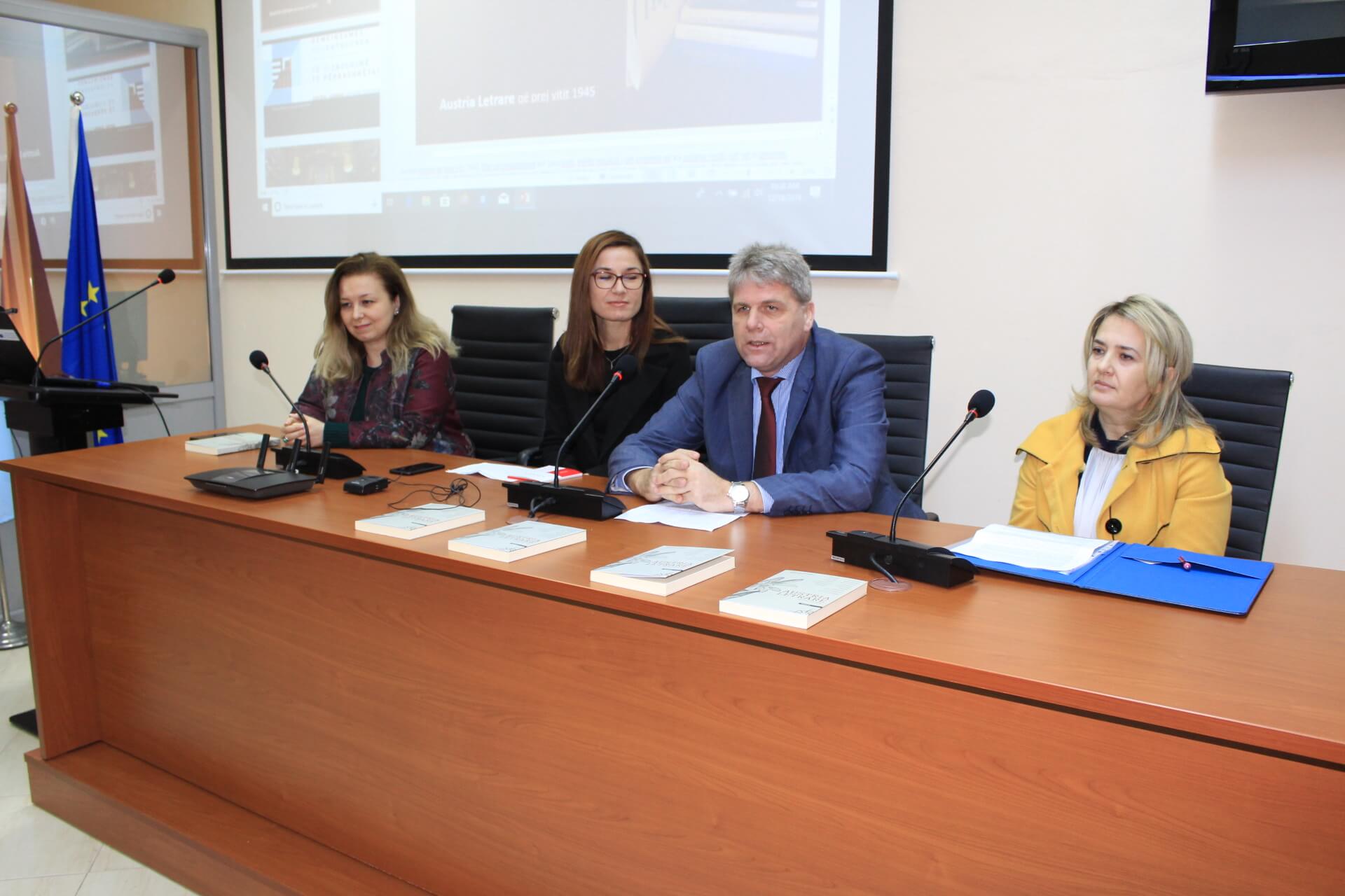 The book &quot;Austria Austria&quot; is promoted at the University of Elbasan, Uniel