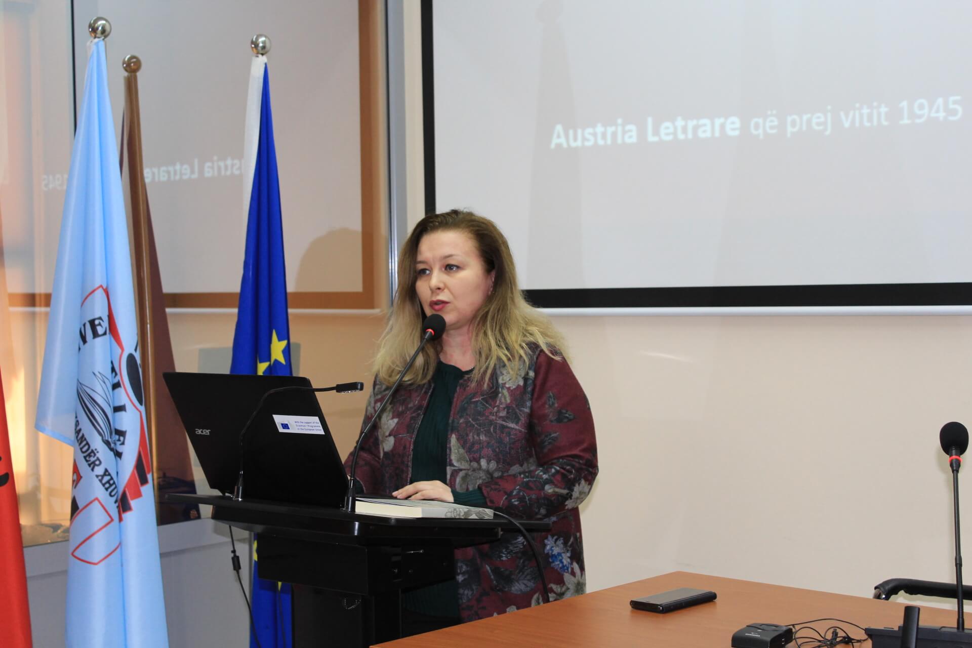 The book &quot;Austria Austria&quot; is promoted at the University of Elbasan, Uniel