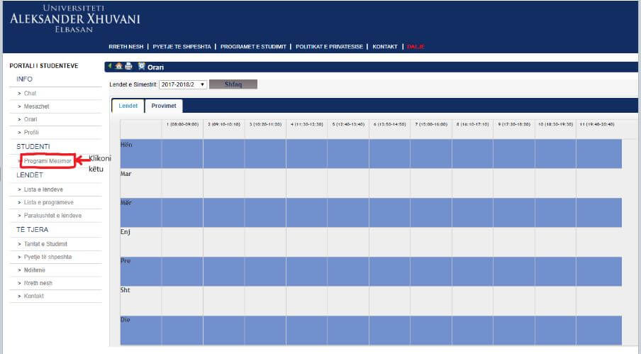 Njoftim për procedurën e regjistrimit të studentëve për provimet e sezonit të vjeshtës 2017-2018